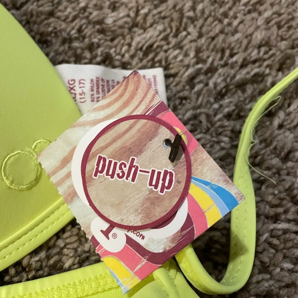Neon yellow bikini with push-up padded top. NWT - Picture 9 of 10